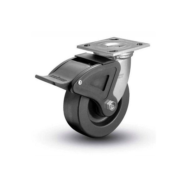 Colson 4 Series Swivel Plate Caster 4.04109.339 BRK4 Phenolic Total Lock Brake 4" Dia. 800 Lb.